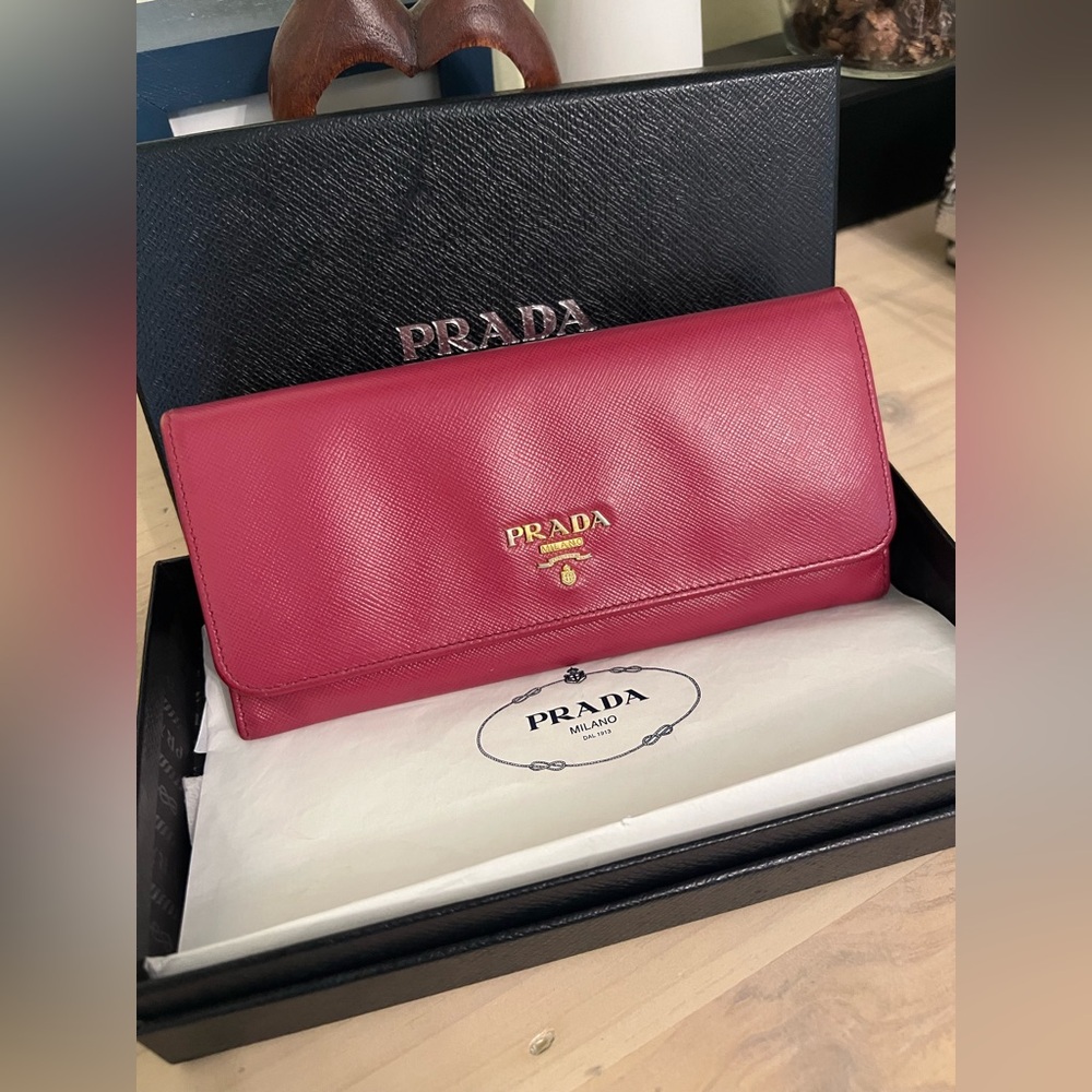 Prada Saffiano Leather Continental Wallet